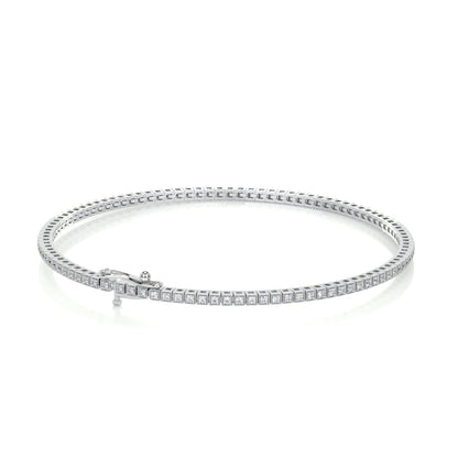2 TCW Round Lab Grown Diamond Tennis Bracelet