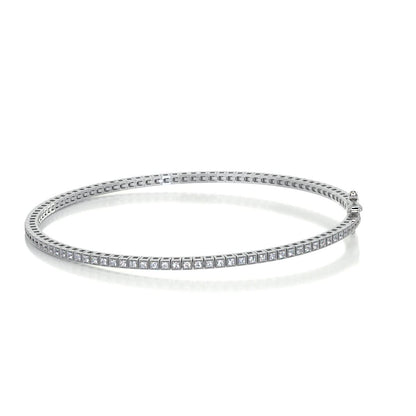 2 TCW Round Lab Grown Diamond Tennis Bracelet