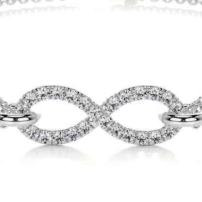 0.25 TCW Round Lab Grown Diamond Infinity Beaded Bracelet