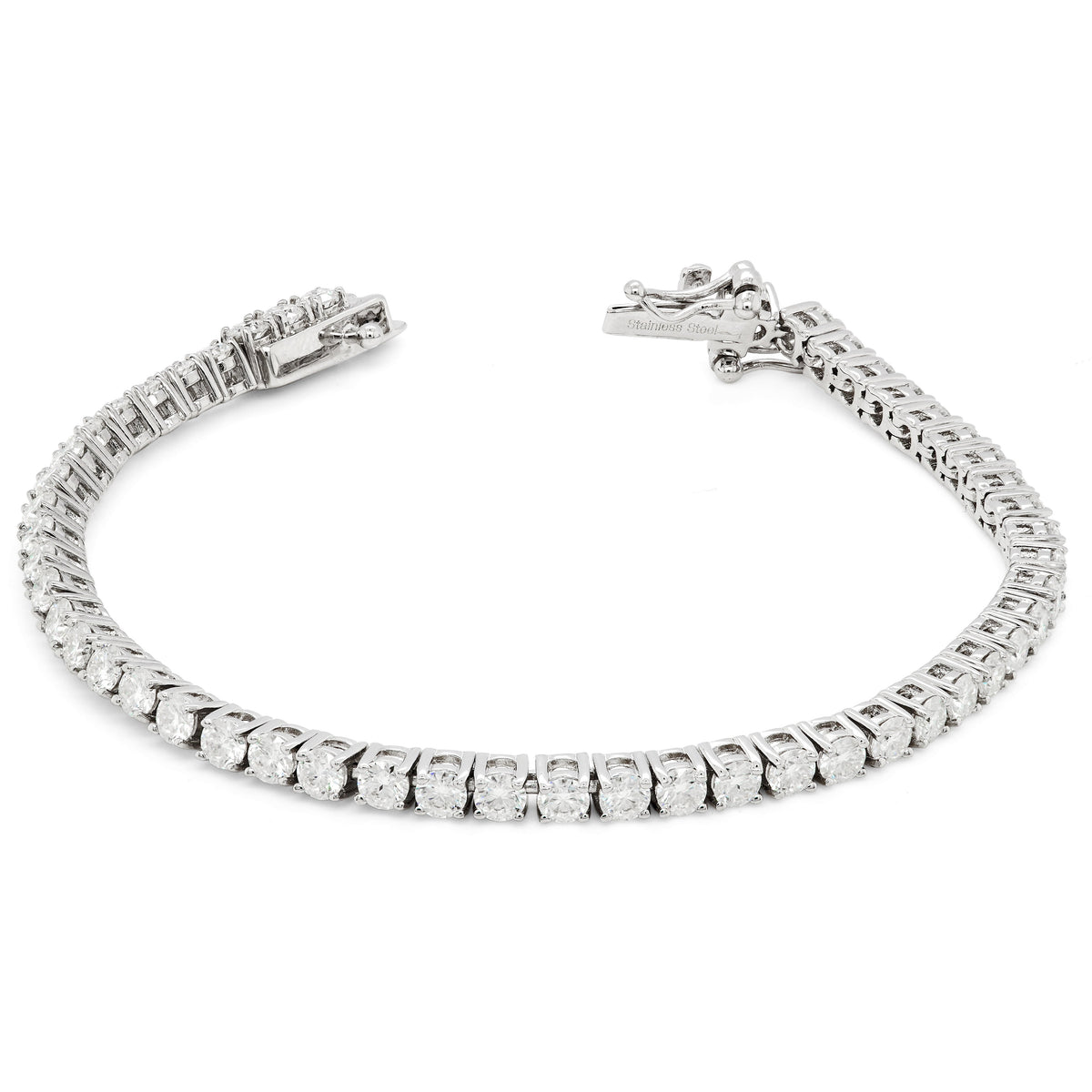 5.94 TCW Round Lab Grown Diamond Tennis Bracelet