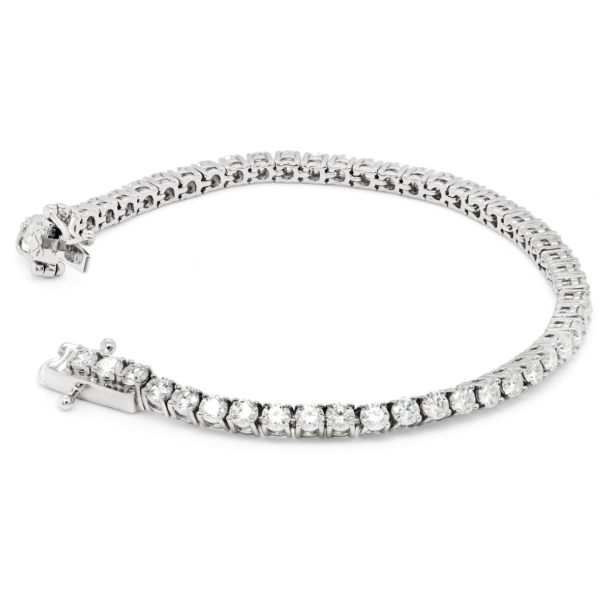 5.94 TCW Round Lab Grown Diamond Tennis Bracelet