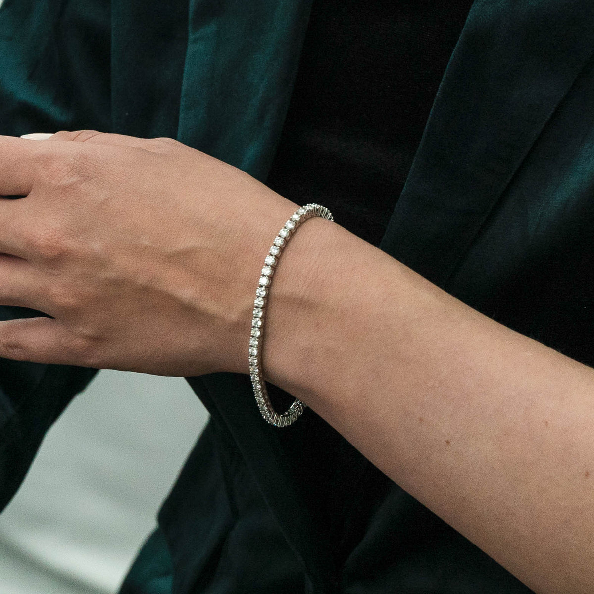 5.94 TCW Round Lab Grown Diamond Tennis Bracelet