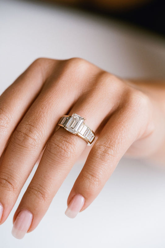 3.0 CT Elongated Cushion Solitaire Moissanite Diamond Bridal Ring Set