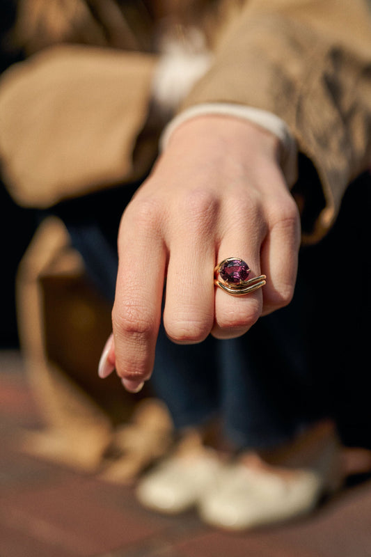 3.5 CT Round Pave Lab Grown Blue Sapphire Engagement Ring