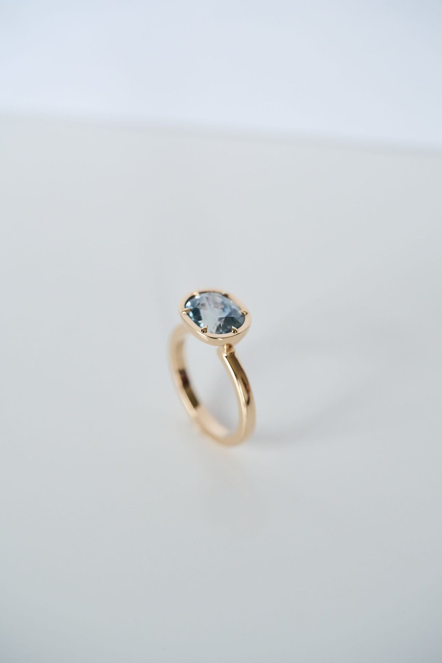 3.5 CT Round Pave Lab Grown Blue Sapphire Engagement Ring