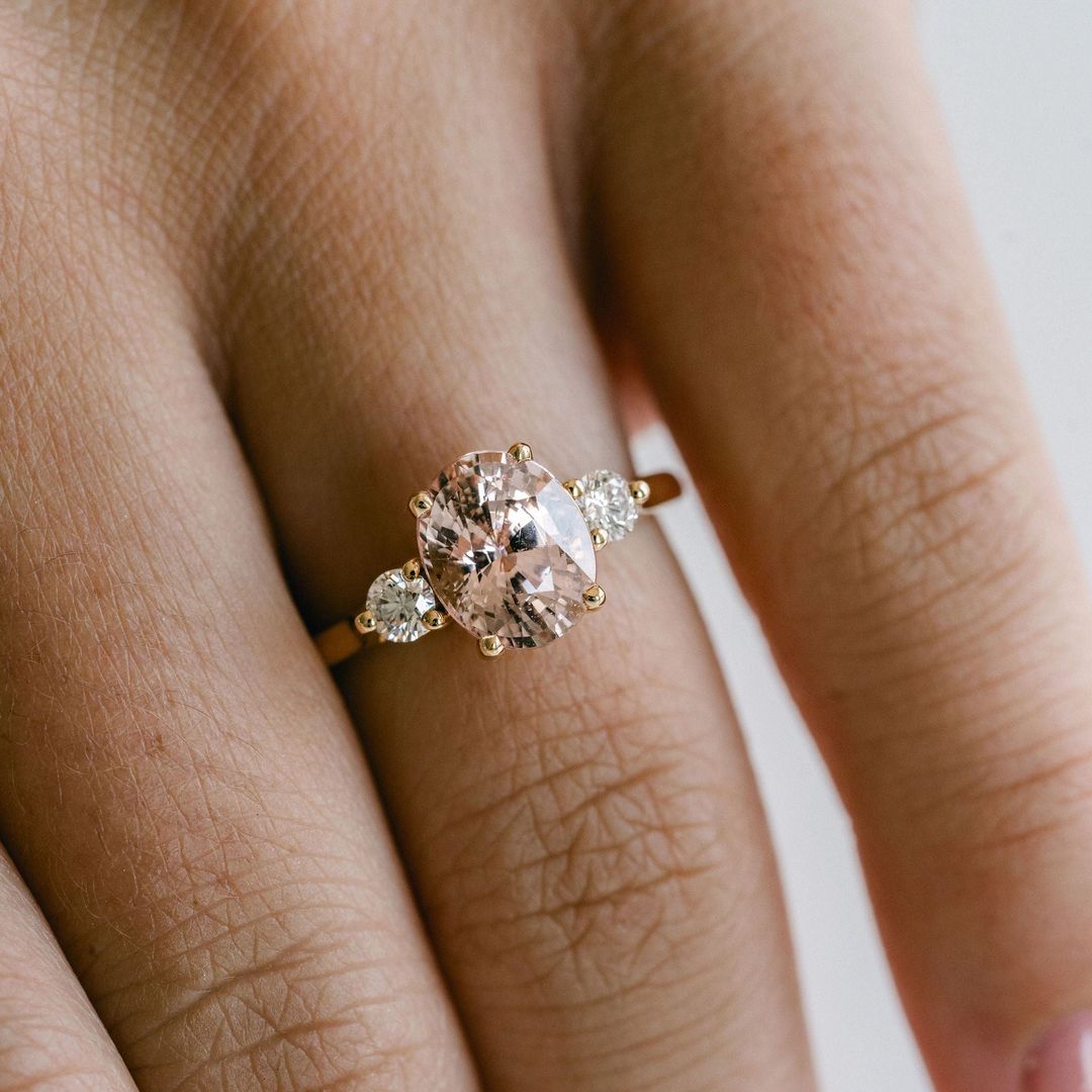 3.5 CT Round Pave Lab Grown Blue Sapphire Engagement Ring