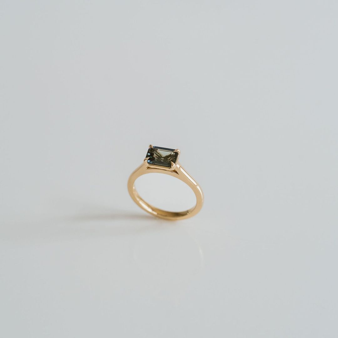 3.5 CT Round Pave Lab Grown Blue Sapphire Engagement Ring