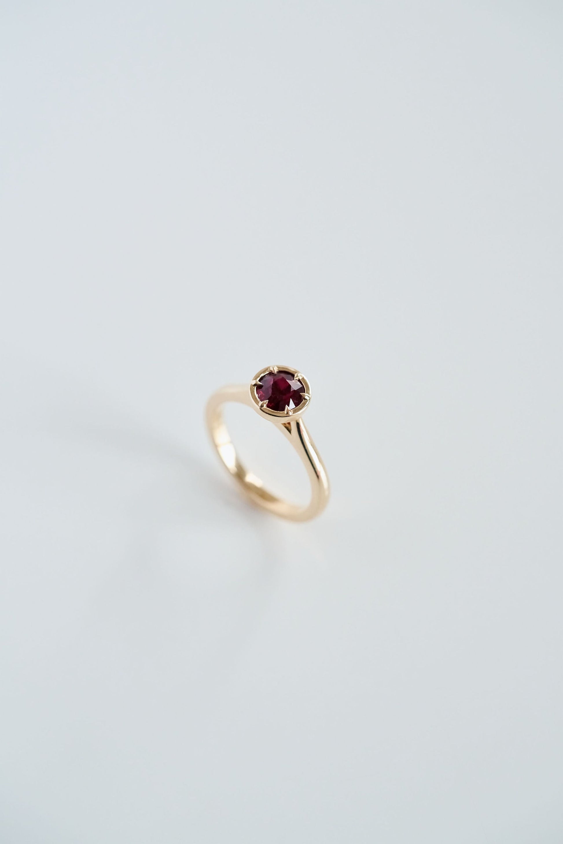 3.5 CT Round Pave Lab Grown Blue Sapphire Engagement Ring