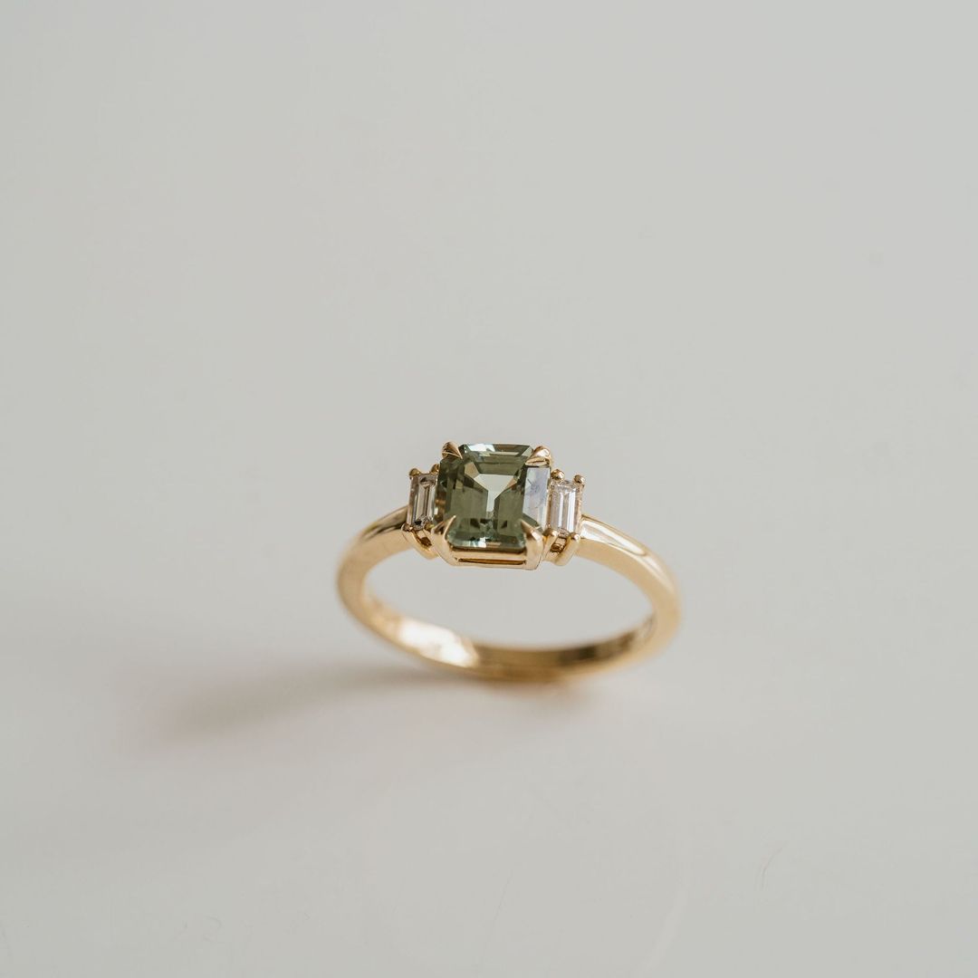 3.5 CT Round Pave Lab Grown Blue Sapphire Engagement Ring