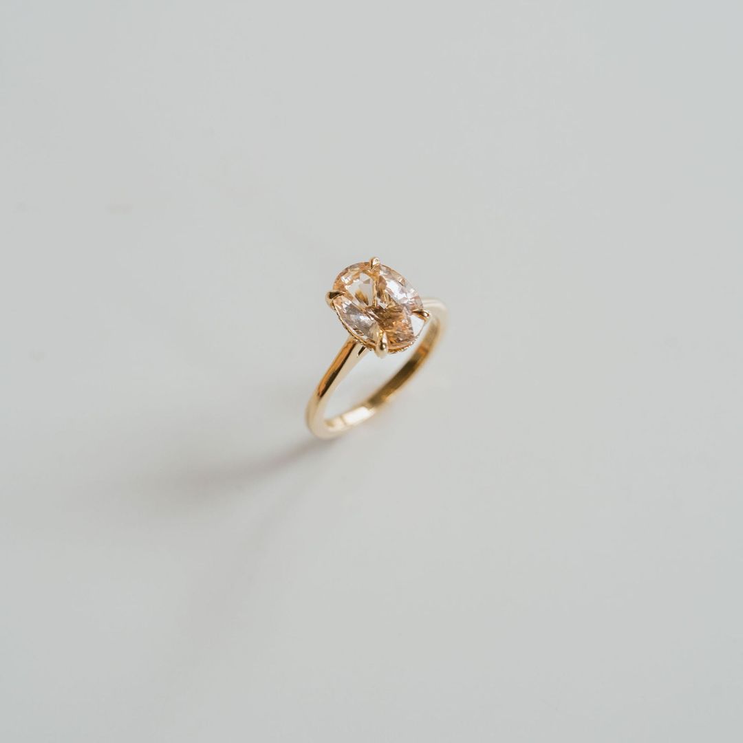3.5 CT Round Pave Lab Grown Blue Sapphire Engagement Ring