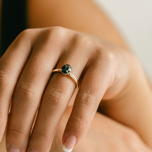 3.5 CT Round Pave Lab Grown Blue Sapphire Engagement Ring
