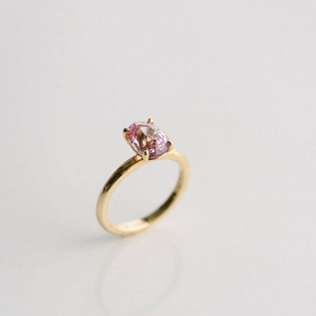 3.5 CT Round Pave Lab Grown Blue Sapphire Engagement Ring