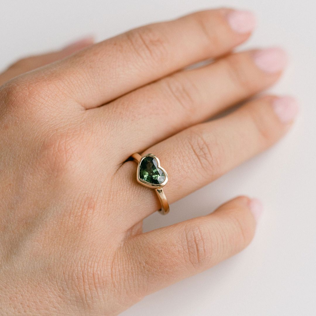 3.5 CT Round Pave Lab Grown Blue Sapphire Engagement Ring