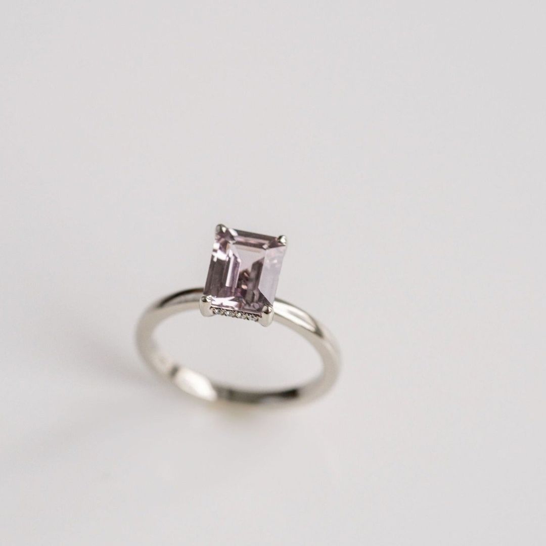 3.5 CT Round Pave Lab Grown Blue Sapphire Engagement Ring