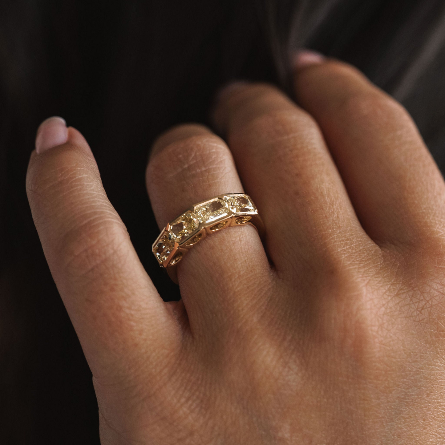 0.15 TCW Round Milgrain Lab Grown Diamond Wedding Band