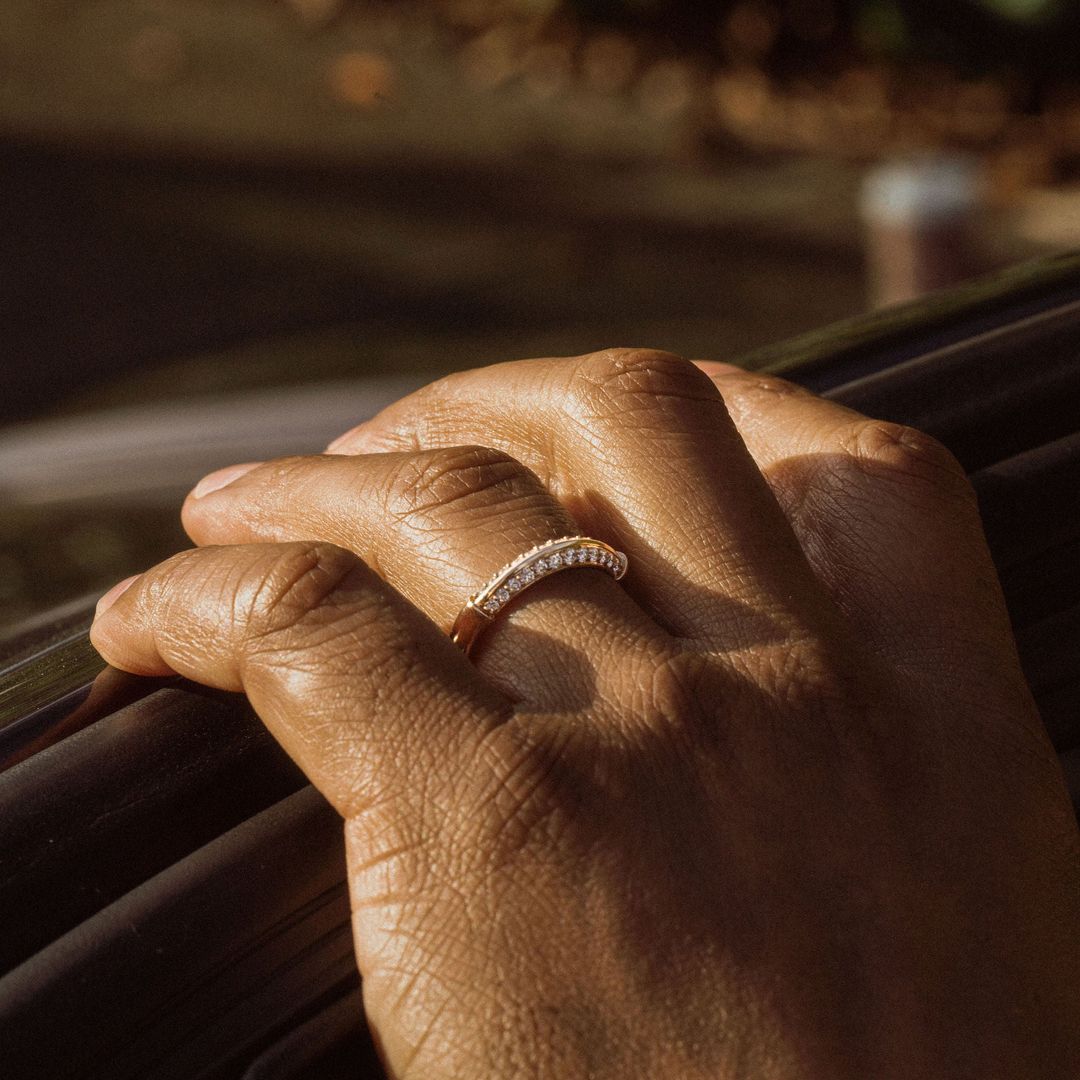 0.15 TCW Round Milgrain Lab Grown Diamond Wedding Band