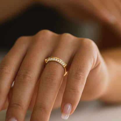 Round Half Eternity Lab Grown Diamond Wedding Band