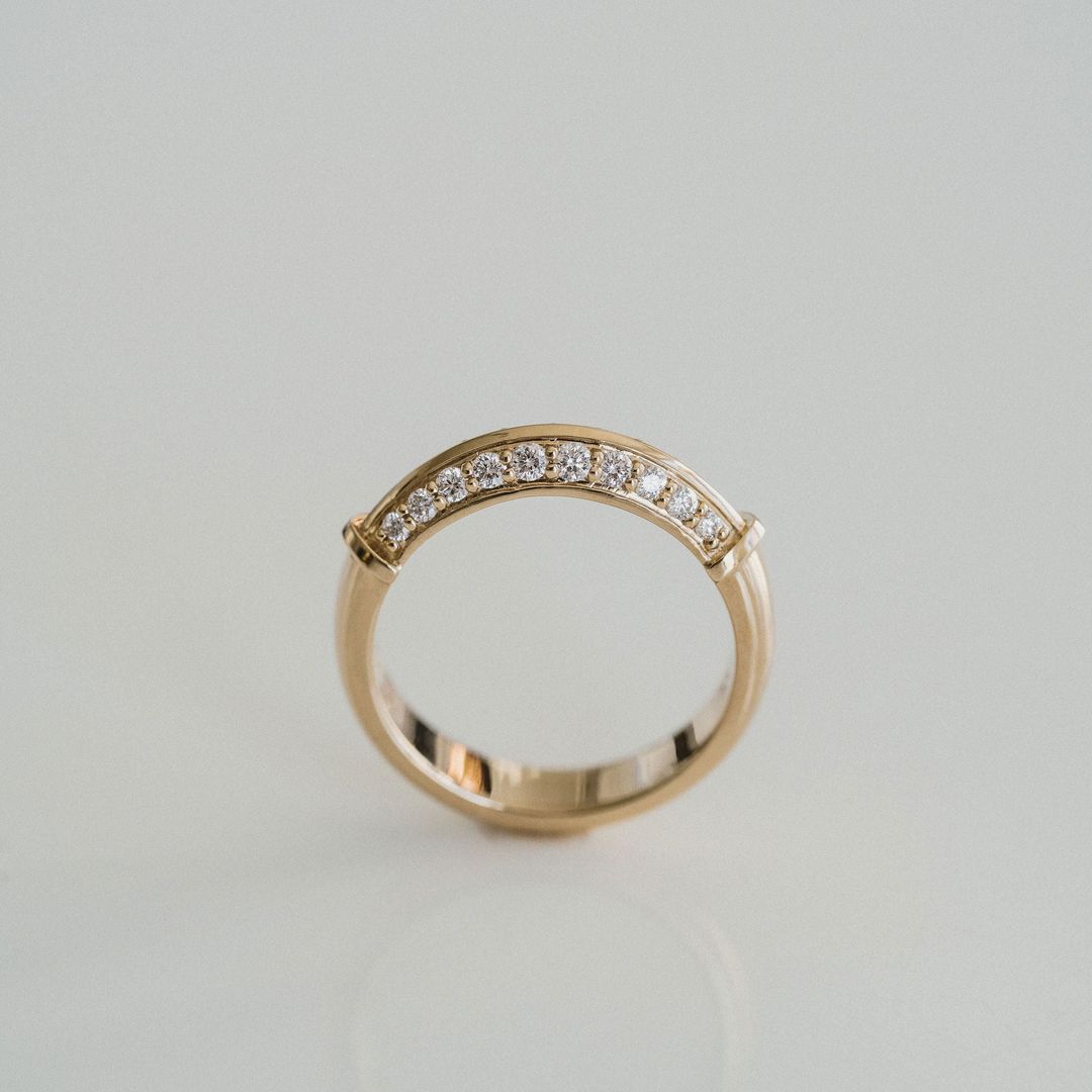 0.15 TCW Round Milgrain Lab Grown Diamond Wedding Band