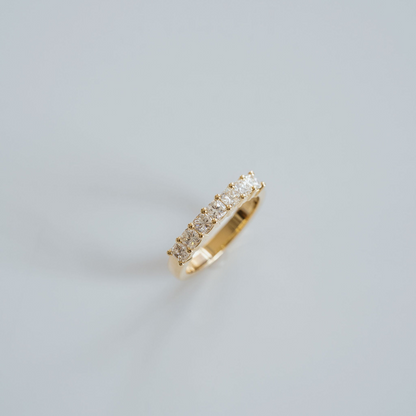 1.00 TCW Cushion Half Eternity Lab Grown Diamond Wedding Band