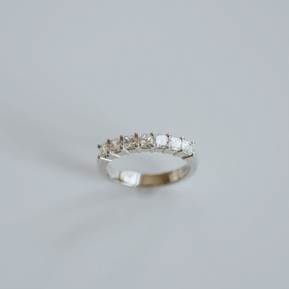 1.00 TCW Cushion Half Eternity Lab Grown Diamond Wedding Band