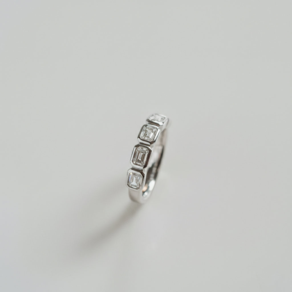 0.15 TCW Round Milgrain Lab Grown Diamond Wedding Band
