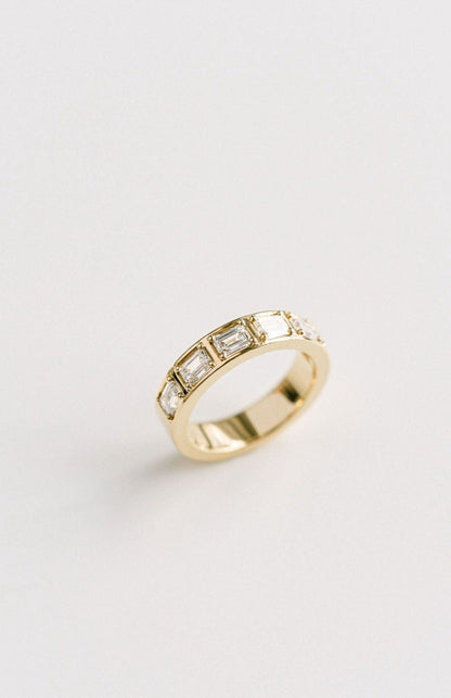 1.50 TCW Emerald Half Eternity Lab Grown Diamond Wedding Band