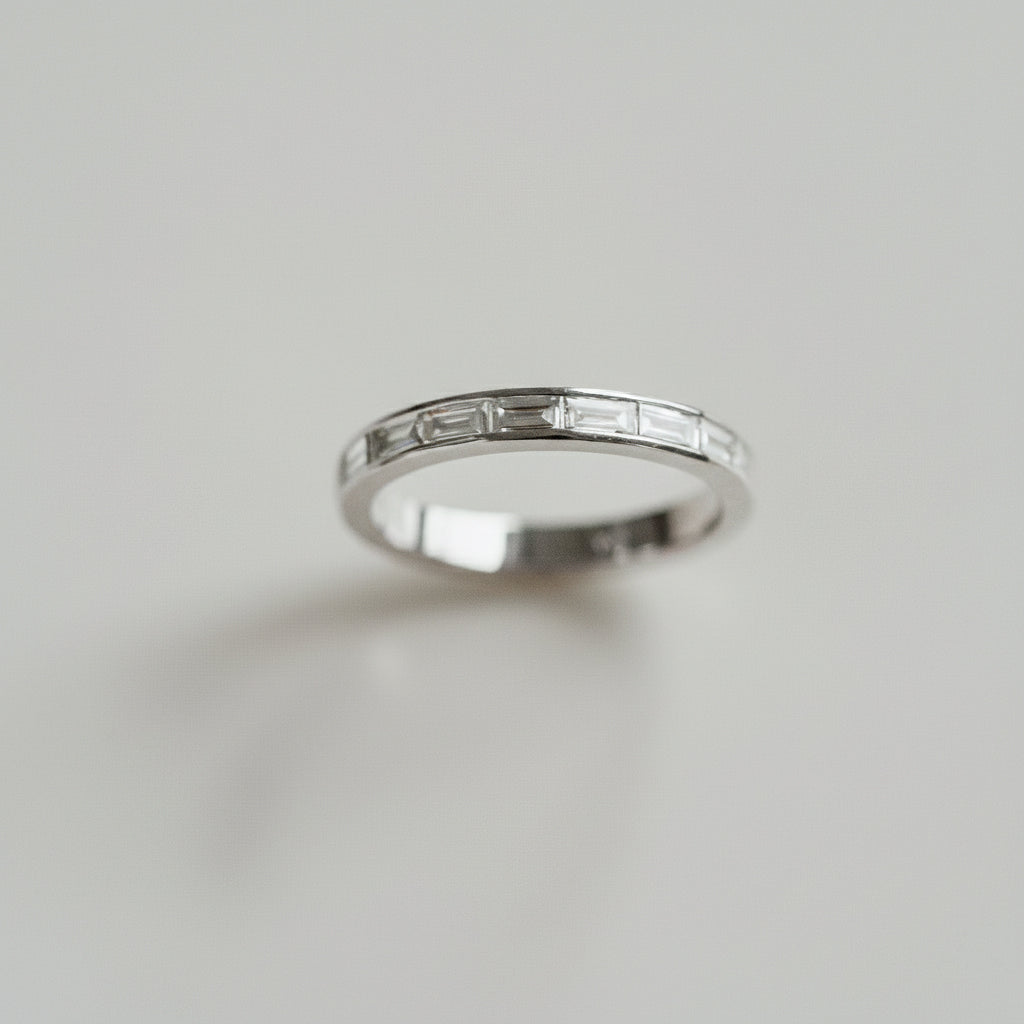 0.15 TCW Round Milgrain Lab Grown Diamond Wedding Band