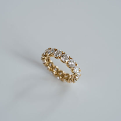 5.40 TCW Round Full Eternity Lab Grown Diamond Wedding Band