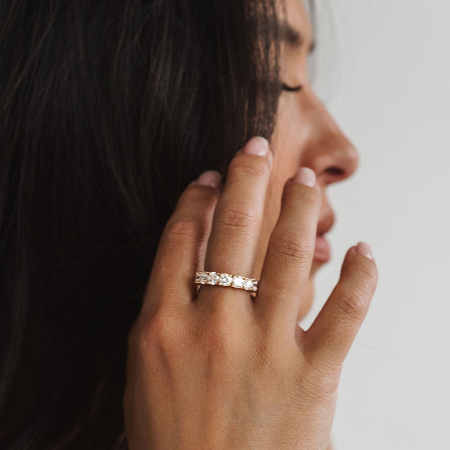 0.15 TCW Round Milgrain Lab Grown Diamond Wedding Band