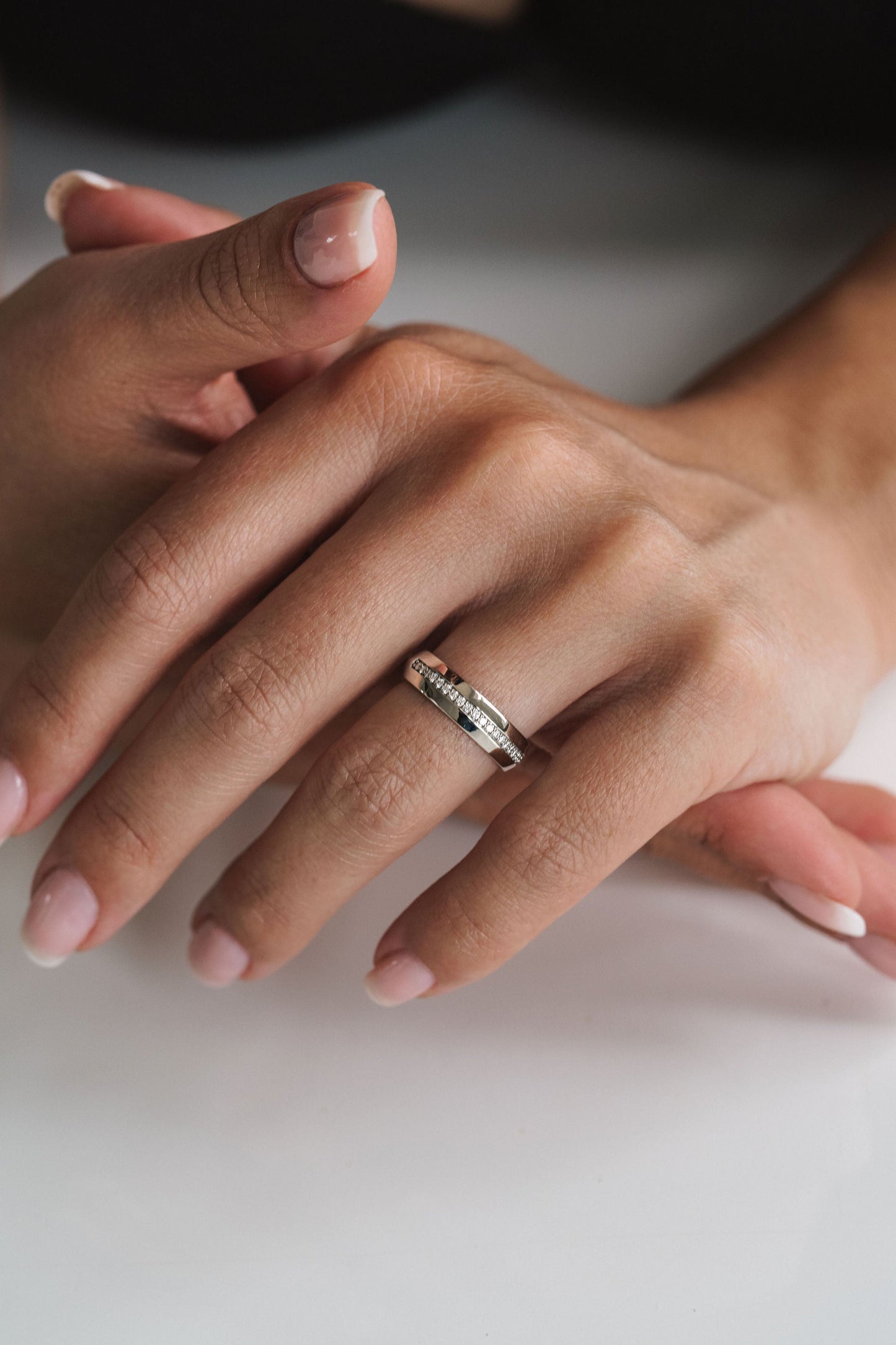 0.15 TCW Round Milgrain Lab Grown Diamond Wedding Band