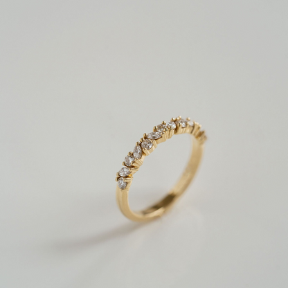 1.00 TCW Marquise & Round Half Eternity Lab Grown Diamond Wedding Band