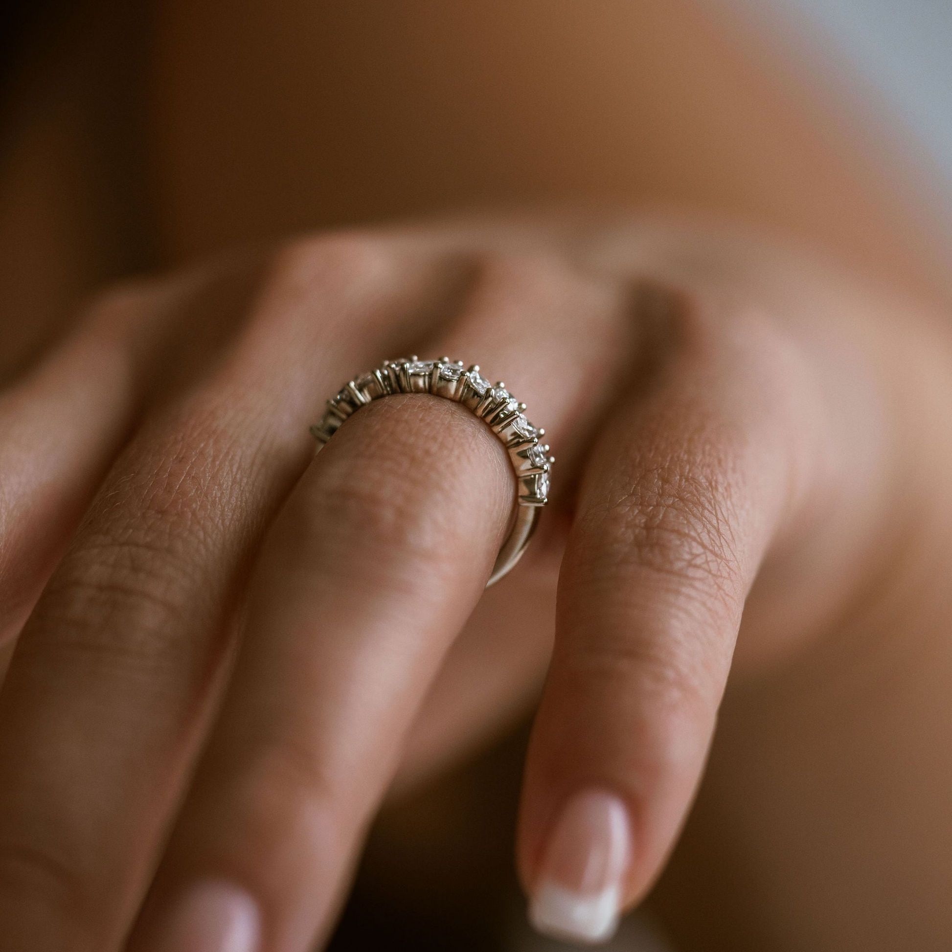 0.15 TCW Round Milgrain Lab Grown Diamond Wedding Band
