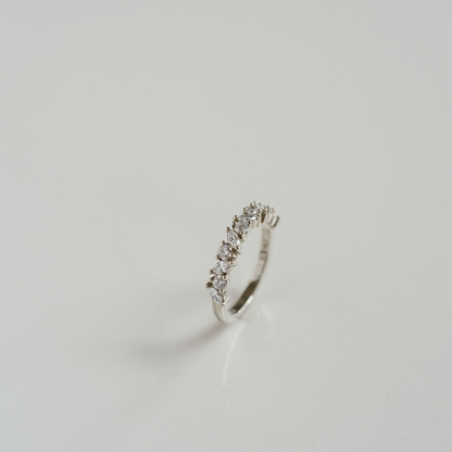 1.00 TCW Marquise & Round Half Eternity Lab Grown Diamond Wedding Band