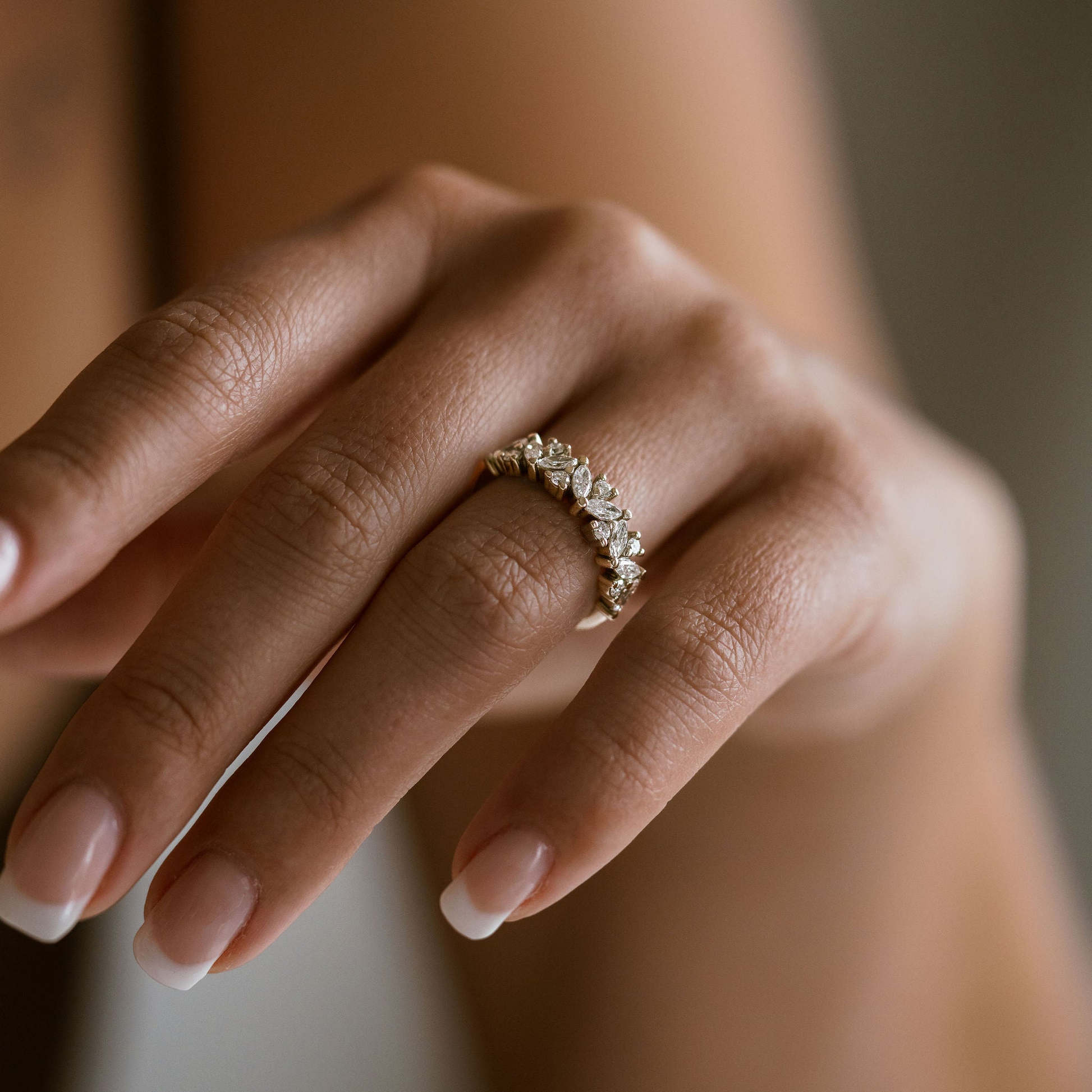 0.15 TCW Round Milgrain Lab Grown Diamond Wedding Band