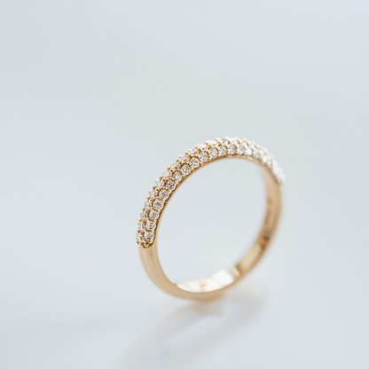 0.50 TCW Round Half Eternity Lab Grown Diamond Wedding Band