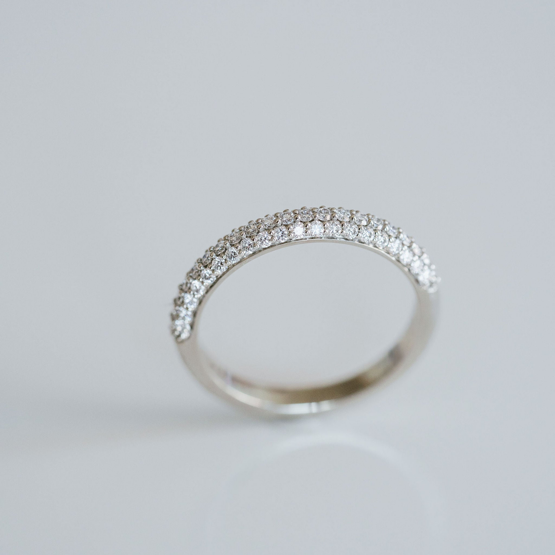0.15 TCW Round Milgrain Lab Grown Diamond Wedding Band