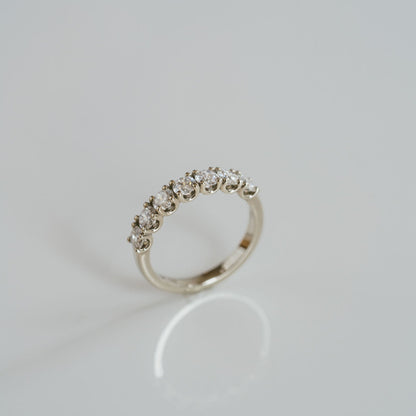 1.50 TCW Round Half Eternity Lab Grown Diamond Wedding Band