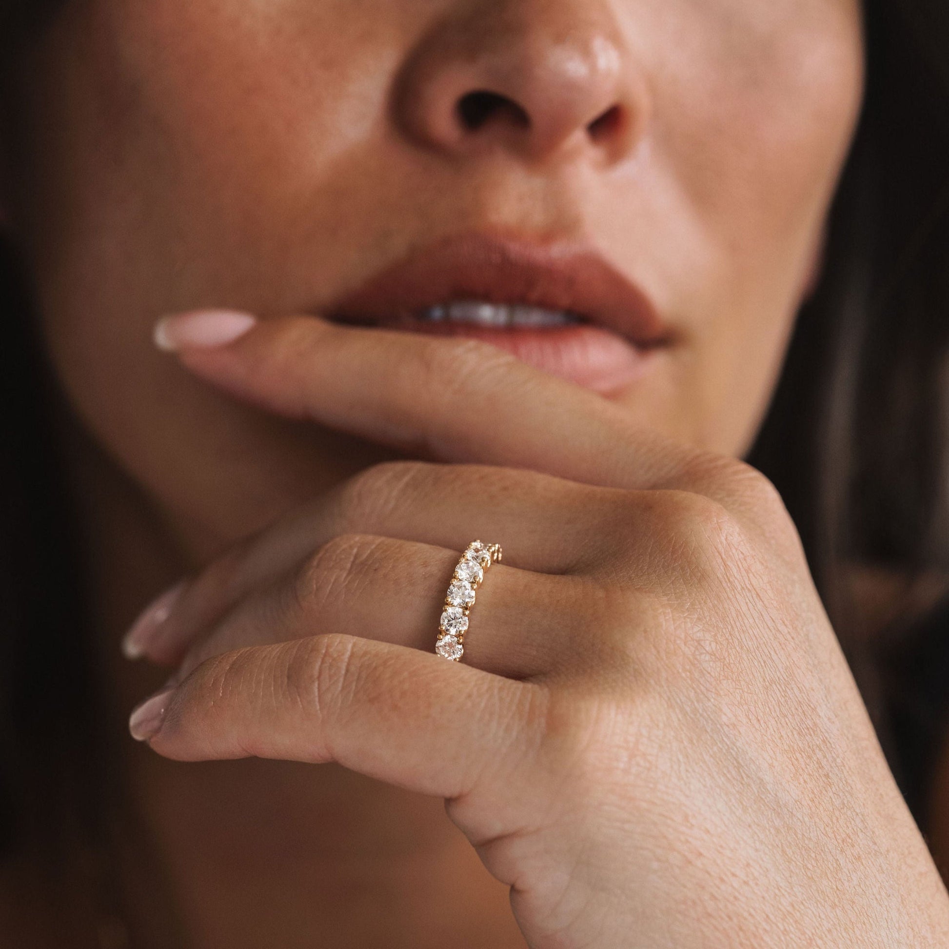 0.15 TCW Round Milgrain Lab Grown Diamond Wedding Band