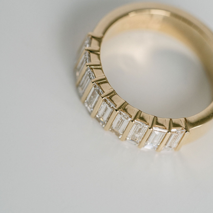 1.50 TCW Baguette Channel Set Lab Grown Diamond Wedding Band