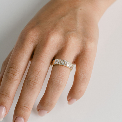 1.50 TCW Baguette Channel Set Lab Grown Diamond Wedding Band