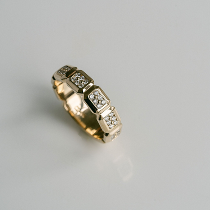 0.50 TCW Round Bezel Lab Grown Diamond Wedding Band