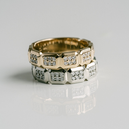 0.50 TCW Round Bezel Lab Grown Diamond Wedding Band