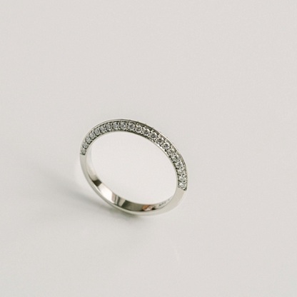 0.80 TCW Pavé Round Lab Grown Diamond Wedding Band