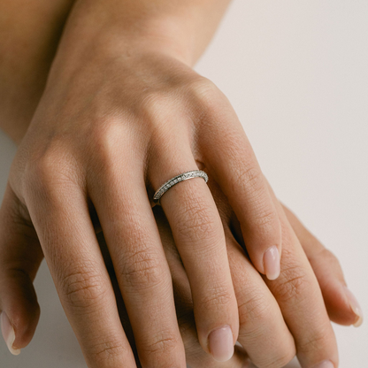 0.80 TCW Pavé Round Lab Grown Diamond Wedding Band