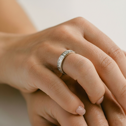 1.50 TCW Baguette Channel Set Lab Grown Diamond Wedding Band
