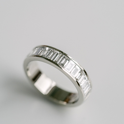 1.50 TCW Baguette Channel Set Lab Grown Diamond Wedding Band