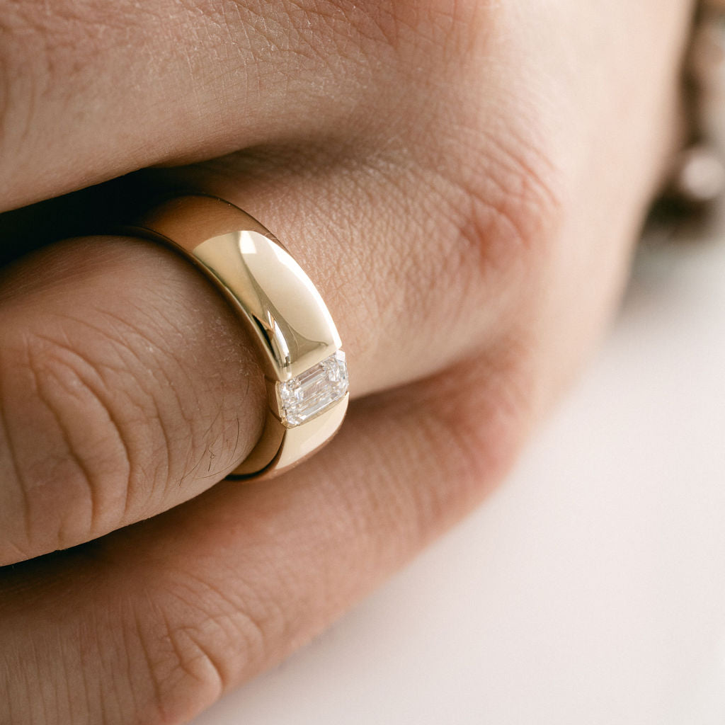 0.15 TCW Round Milgrain Lab Grown Diamond Wedding Band
