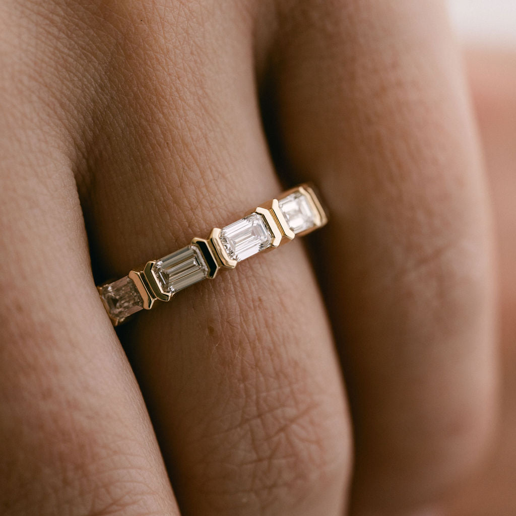 0.15 TCW Round Milgrain Lab Grown Diamond Wedding Band