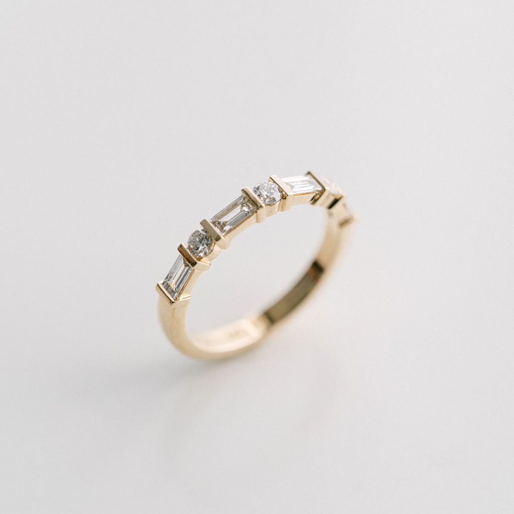 0.15 TCW Round Milgrain Lab Grown Diamond Wedding Band