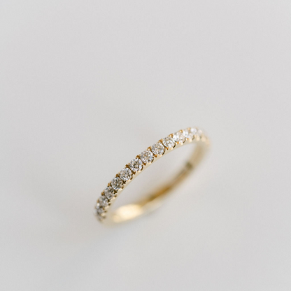 1.50 TCW Round Half Eternity Lab Grown Diamond Wedding Band